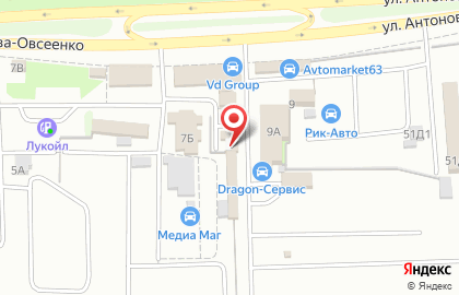 Магазин автозапчастей в Самаре на карте