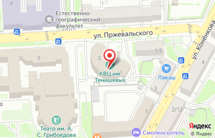 Модерн на улице Пржевальского на карте