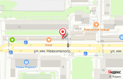 Универсам Пятница на улице Невкипелого на карте