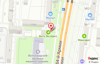АКБ Экспресс-Волга банк на улице 64-й Армии на карте