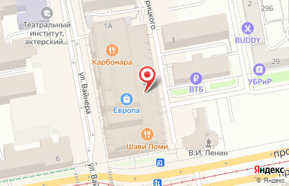 Бутик детской одежды mini raxevsky в Верх-Исетском районе на карте