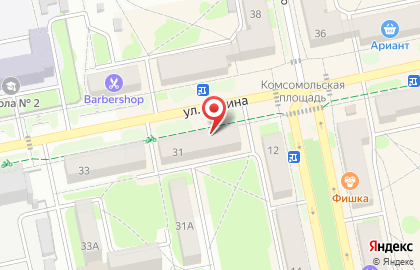 Магазин колбасных изделий Дубки на улице Ленина на карте