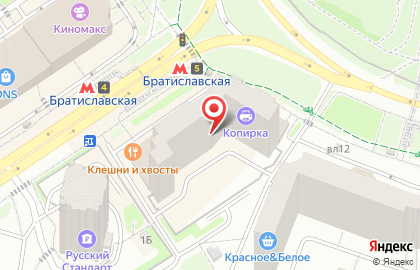 Сеть супермаркетов Перекресток на Братиславской улице на карте