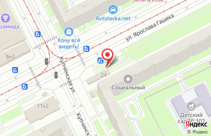 ЛенЦветТорг на метро Купчино на карте