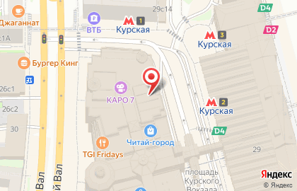 Ресторан Сбарро на улице Земляной Вал на карте