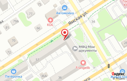 Стоматологическая клиника Demokrat на Ямской улице на карте