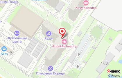 Студия красоты Appetite beauty на проспекте Маршала Блюхера на карте