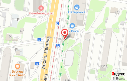 Торговая точка по продаже хлебобулочных изделий Хлебсервис в Центральном районе на карте