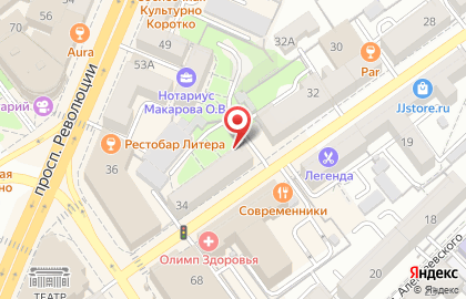 Частное охранное предприятие Аванпост на Театральной улице на карте