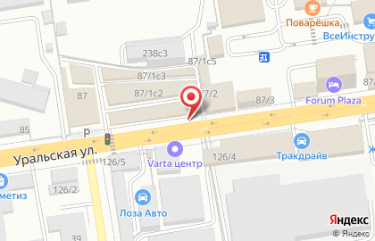 Магазин электротоваров на Уральской улице на карте
