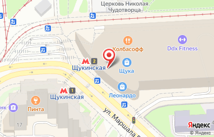 Кафе-пекарня Cinnabon на Щукинской улице на карте