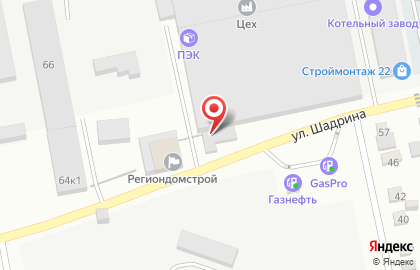 Шиномонтажная мастерская в Барнауле на карте