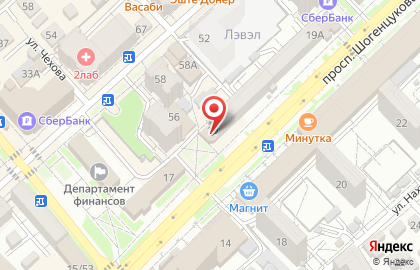 Магазин продуктов Улыбка в Нальчике на карте