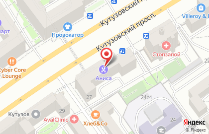 Банк Уралсиб на метро Студенческая на карте