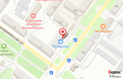 Супермаркет Пятёрочка, сеть супермаркетов на улице Тургенева на карте
