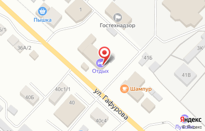 Кафе Отдых в Уфе на карте