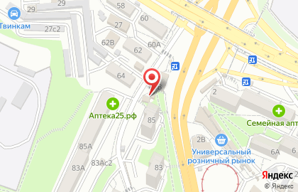 Магазин овощей и фруктов Дальфрукт на Луговой улице на карте