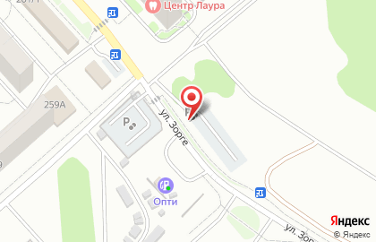 Автостоянка на ул. Зорге, 259 к3 на карте