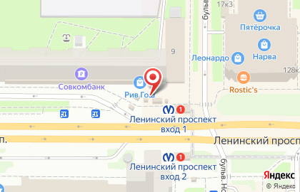 Блинный киоск Теремок на Ленинском проспекте на карте