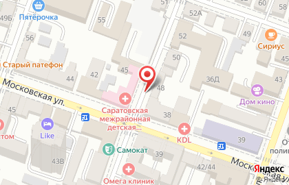Гама на Московской улице на карте