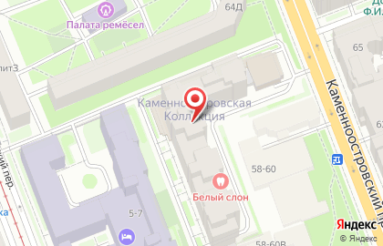 Салон светильников Lampadario на Каменноостровском проспекте на карте