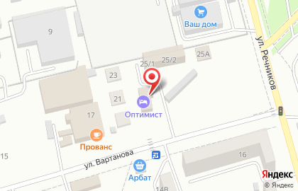 Гостиничный комплекс Оптимист на улице Вартанова на карте
