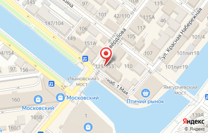 Право на улице Свердлова на карте