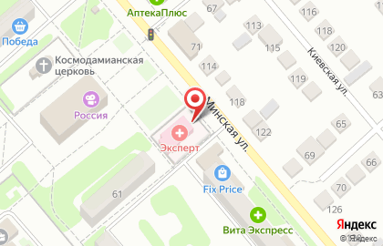 Медицинский центр Эксперт на Минской улице на карте