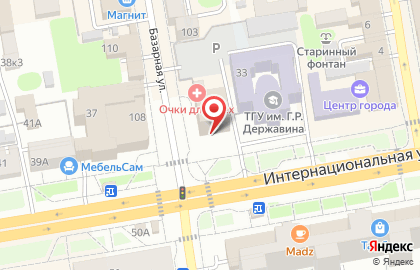 Государственный архив социально-политической истории Тамбовской области на Интернациональной улице на карте