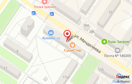 Медицинский центр Социум на улице Менделеева на карте