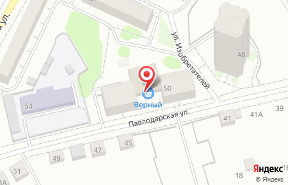Супермаркет Верный на Павлодарской улице на карте