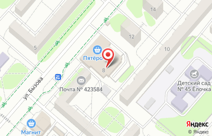 Салон ServiceTEL на улице Бызова на карте