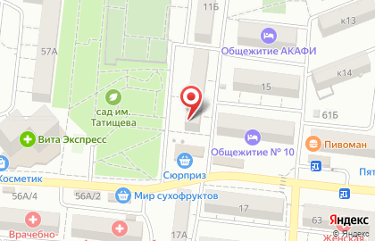 Продовольственный магазин на улице Татищева на карте