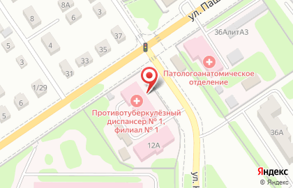 Тульский областной противотуберкулезный диспансер №1 в Новомосковске на карте