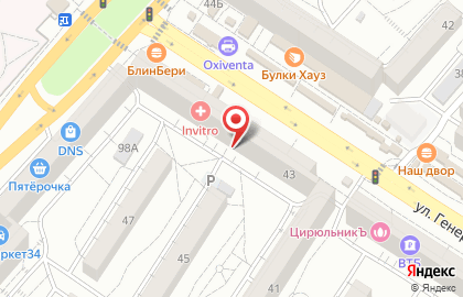 БлинБери в Краснооктябрьском районе на карте