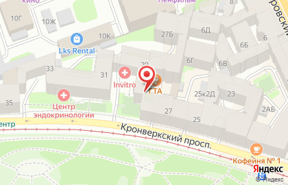 Туристическое агентство Coral Travel на Кронверкском проспекте на карте