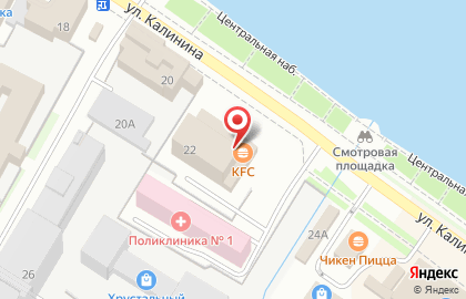 Ресторан быстрого питания KFC в Гусь-Хрустальном на карте