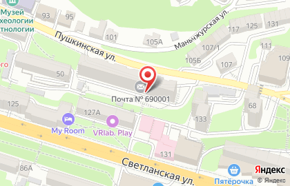 Почта России во Владивостоке на карте