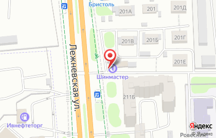 Автомастерская Шинмастер на Лежневской улице на карте