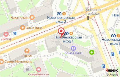 Банкомат ЮниКредит Банк на Новочеркасском проспекте на карте