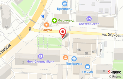 Магазин фруктов и овощей Урожай на улице Жуковского на карте