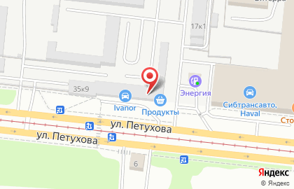 Sibparter.ru на улице Петухова на карте