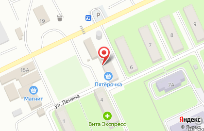 Супермаркет Пятёрочка на улице Ленина на карте