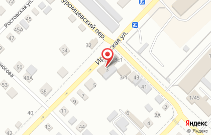 Автокомплекс на Иркутской улице на карте