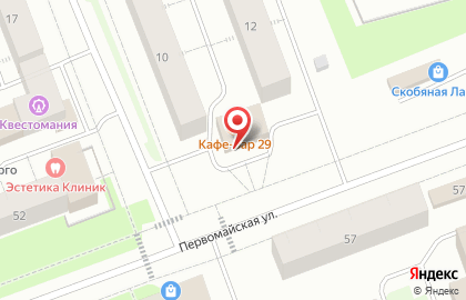Кафе-бар 29 на Первомайской улице на карте