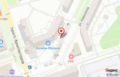 Банкомат Банк Открытие на улице Архитекторов, 8 на карте