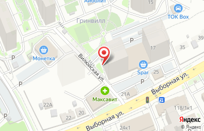 Магазин у дома Бристоль в Октябрьском районе на карте