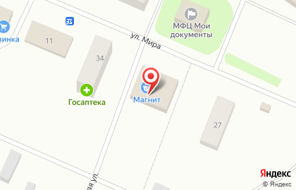 Супермаркет Магнит на улице Мира на карте