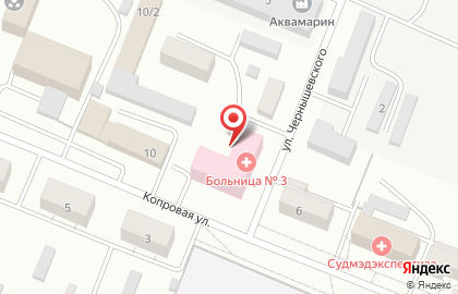 Городская клиническая больница №3 в Комсомольске-на-Амуре на карте