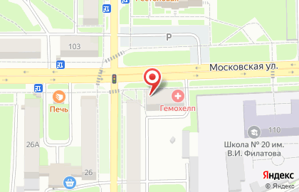 Салон цветов Пион на Московской улице на карте
